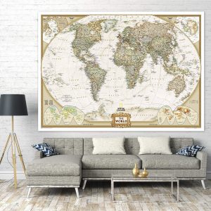 National Geographic World Executive Mural Wall Map (106.25 x 76.5 inches) (National Geographic Reference Map)